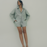 the boyfriend shirt - green stripe