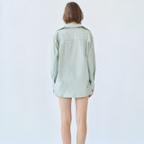 the boyfriend shirt - green stripe